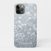 Elegant Girly Silver Glittery Bokeh - Persoonlijk Case-Mate iPhone Case (Achterkant)