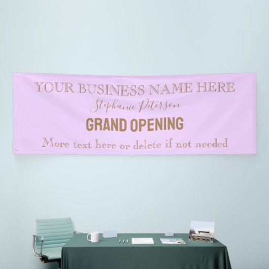 Elegant Girly Solid Light Paarse Lila aangepaste t Spandoek (Beurs)