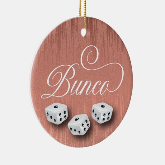 Elegant Girly Sparkle Dice Bunco Keramisch Ornament (Rechts)