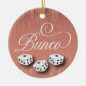 Elegant Girly Sparkle Dice Bunco Keramisch Ornament (Voorkant)