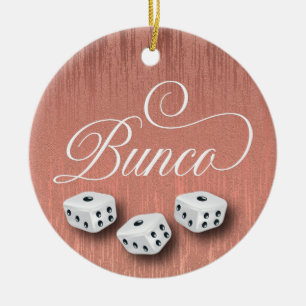 Elegant Girly Sparkle Dice Bunco Keramisch Ornament