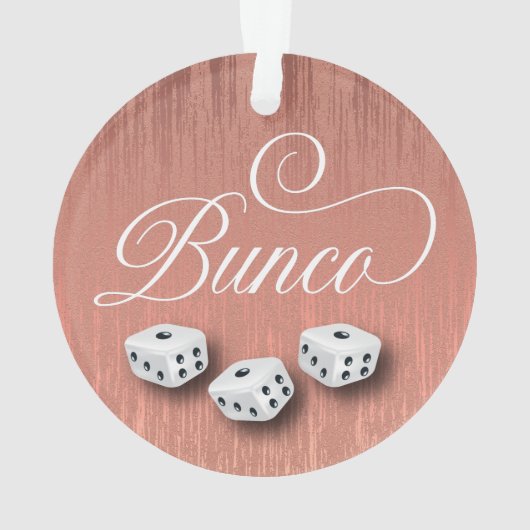 Elegant Girly Sparkle Dice Bunco Ornament (achterkant)