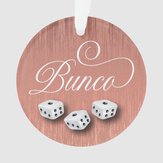 Elegant Girly Sparkle Dice Bunco Ornament (voorkant)