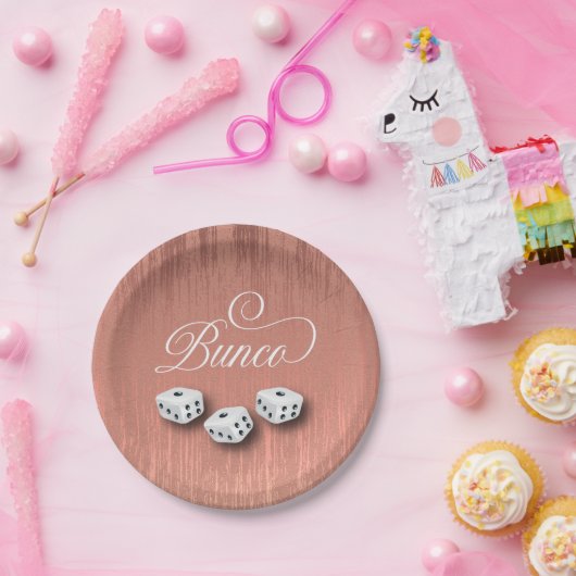 Elegant Girly Sparkle Dice Bunco Papieren Bordje (Feest)