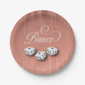 Elegant Girly Sparkle Dice Bunco Papieren Bordje (Voorkant)