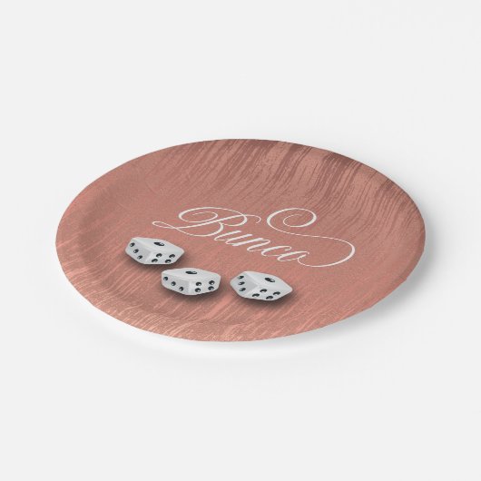 Elegant Girly Sparkle Dice Bunco Papieren Bordje (Gekanteld)