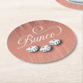 Elegant Girly Sparkle Dice Bunco Ronde Kartonnen Onderzetter (Gebogen)