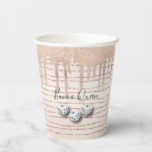 Elegant Girly Sparkle Queen Dice Bunco Papieren Bekers (Achterkant)