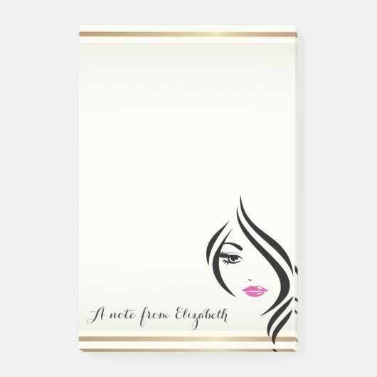 Elegant Girly Stylish ,Girl Post-it® Notes (Voorkant)