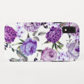 Elegant Girly Violet Lila Purple Flowers Case-Mate iPhone Case (Achterkant (horizontaal))