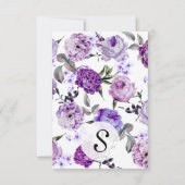 Elegant Girly Violet Lila Purple Flowers Kaart (Achterkant)