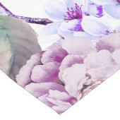 Elegant Girly Violet Lila Purple Flowers Korte Tafelloper (Hoek)