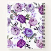 Elegant Girly Violet Lila Purple Flowers Notitieboek (Achterkant)
