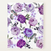 Elegant Girly Violet Lila Purple Flowers Planner (Achterkant)