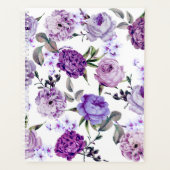 Elegant Girly Violet Lila Purple Flowers Planner (Voorkant)