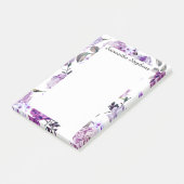 Elegant Girly Violet Lila Purple Flowers Post-it® Notes (Schuin)