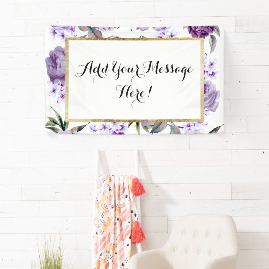 Elegant Girly Violet Lila Purple Flowers Spandoek (Insitu)