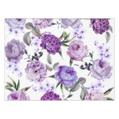 Elegant Girly Violet Lila Purple Flowers Tafelkleed (Voorkant (Horizontaal))