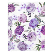 Elegant Girly Violet Lila Purple Flowers Tafelkleed (Voorkant)