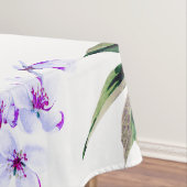 Elegant Girly Violet Lila Purple Flowers Tafelkleed (Voorbeeld)