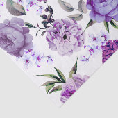 Elegant Girly Violet Lila Purple Flowers Tissuepapier (Detail)
