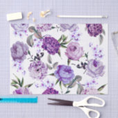 Elegant Girly Violet Lila Purple Flowers Tissuepapier (Craft)