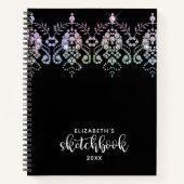 Elegant Girly White Artist Sketchbook Notitieboek (Voorkant)
