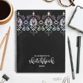 Elegant Girly White Artist Sketchbook Notitieboek