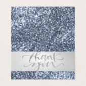 Elegant, Gitter Stripe - Hartelijk dank - Kaart Visitekaartje (Buitenkant ongevouwen)