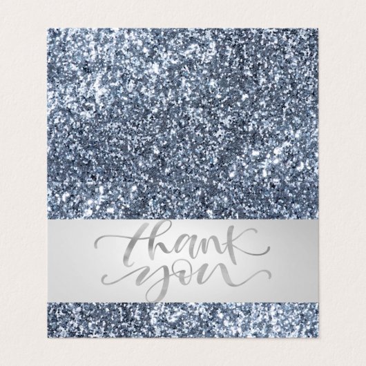 Elegant, Gitter Stripe - Hartelijk dank - Kaart Visitekaartje (Buitenkant ongevouwen)