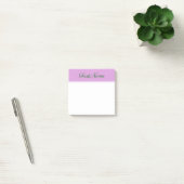 Elegant, glad, plum Background + donkergroene naam Post-it® Notes (Kantoor)