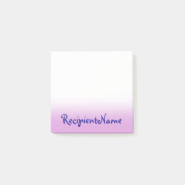 Elegant, glad, plum Background met Dark Blue Name Post-it® Notes