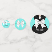 Elegant Glam Aqua Baby & Co Tiffany Baby shower Confetti (Voorkanten)