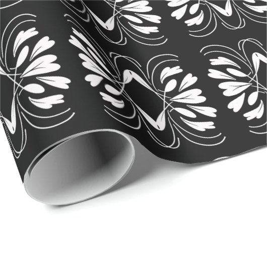 Elegant Glam Black en White Flair All Occasion Wr Cadeaupapier (Rol Hoek)