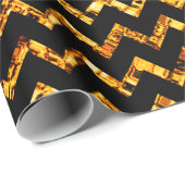 Elegant Glam Chevron Gold Black Glitter Sparkle Cadeaupapier (Rol Hoek)