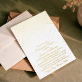 Elegant Glam Confetti bruiloft repetitie diner Folie Uitnodiging