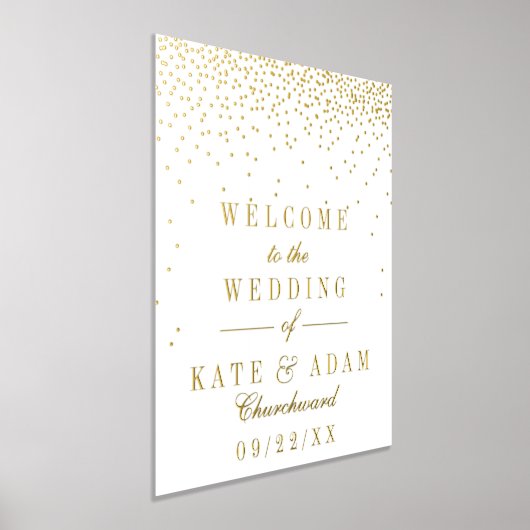 Elegant Glam Confetti Real Folie Weddenschap Folie Afdrukken (Laagn)