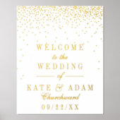Elegant Glam Confetti Real Folie Weddenschap Folie Afdrukken (Voorkant)