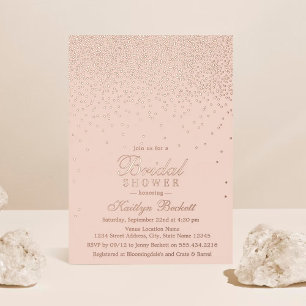 Elegant Glam Confetti Vrijgezellenfeest Real Folie Uitnodiging