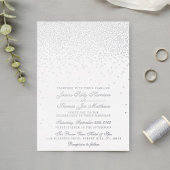 Elegant Glam Confetti Wedding Real Folie Uitnodiging