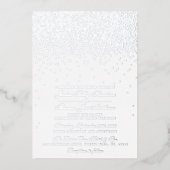 Elegant Glam Confetti Wedding Real Folie Uitnodiging (Voorkant)