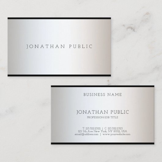 Elegant Glam Design Modern Professional Luxe Visitekaartje (Voorkant / Achterkant)