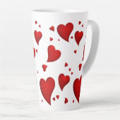 Elegant Glam Fab Chic Stylish Rood Heart Latte Mok (Rechterhoek)