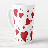 Elegant Glam Fab Chic Stylish Rood Heart Latte Mok (Linkerhoek)