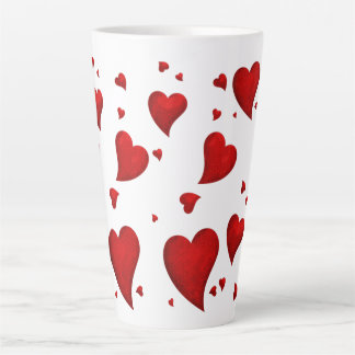 Elegant Glam Fab Chic Stylish Rood Heart Latte Mok