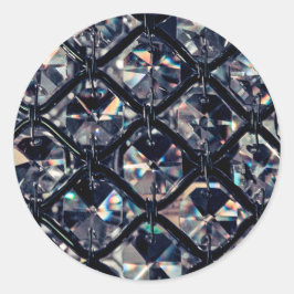 Elegant glam geometrisch patroon ronde sticker