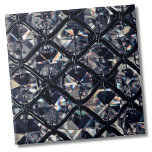 Elegant glam geometrisch patroon tegeltje<br><div class="desc">Elegant Glam Zwart Wit Kristal Geometrisch Patroon Keramische Tegel. Deze schattige glamoureuze kristalprint is perfect voor het meisje dat van glanzende goederen houdt! Hoe schattig zou dit zijn in een glam badkamer, salon of make-up gebied. Of je deze tegel wilt gebruiken als een klein onderzetter of trivet voor een drink...</div>