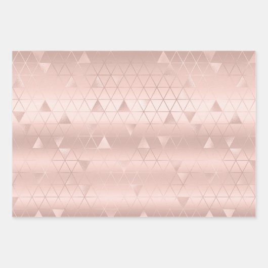 Elegant Glam Girly Blush Pink and Silver Inpakpapier Vel (Voorkant 3)