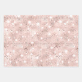 Elegant Glam Girly Blush Pink and Silver Inpakpapier Vel (Voorkant)