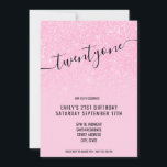 Elegant Glam Glitter Pink 21st Birthday Kaart<br><div class="desc">Elegant Glam Glitter Pink 21st Birthday Uitnodiging. Minimalistisch ontwerp voor de sjabloon van de 21ste verjaardagsuitnodiging met elegante kalligrafie handgeschreven scriptlettertype.</div>
